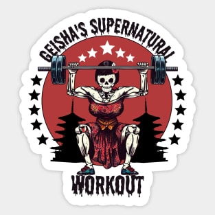 Geisha Halloween Gym Sticker